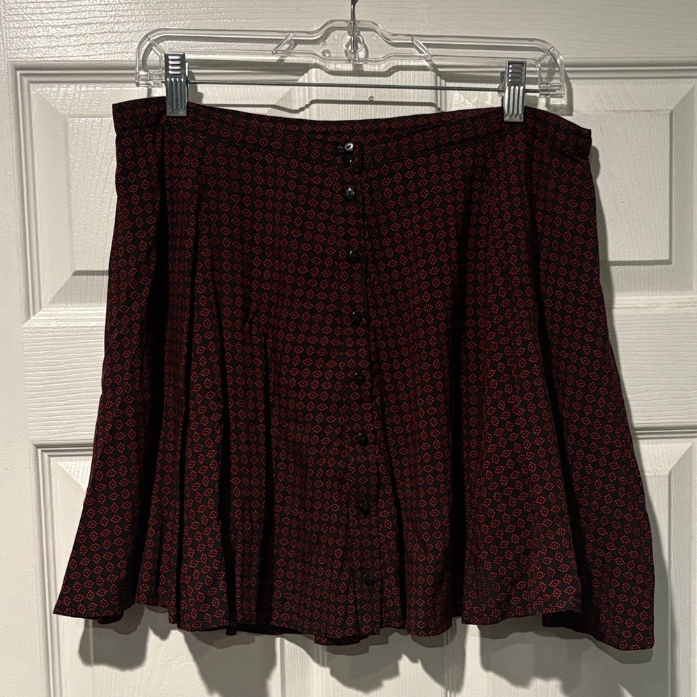Urban Outfitters Black and Red Skater Skirt